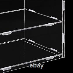 3-Layer Acrylic Clear Display Holder Showcase Collectibles Storage Cabinet Box