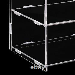 3-Layer Acrylic Clear Display Holder Showcase Collectibles Storage Cabinet Box