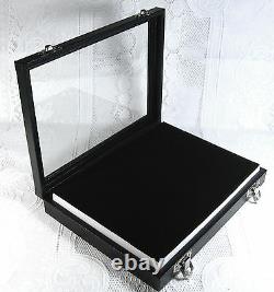 3 PCS GLASS TOP DISPLAY BOX SHOW CASE JEWELRY ORGANIZER GEM DIAMOND 8.5x6.8 INCH