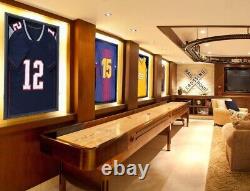 3-Pack Jersey Display Cases Large Shadow Box with UV Protection & Gold Locks