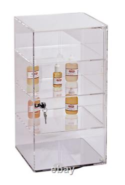 3-Shelf Acrylic Rotating Tower Display Case Box (Comes With Lock & Key)