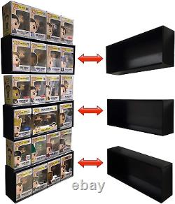 3 Single Row in Box Display Cases for 4 In. Funko Pop Collectible Toy Figures, B