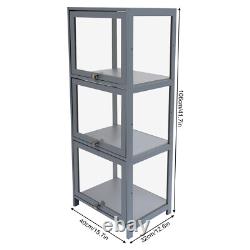 3-Tier Acrylic Display Case Figurines Toy Ornament Display Shelf