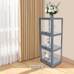 3-Tier Acrylic Display Case Figurines Toy Ornament Display Shelf