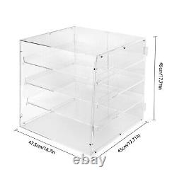 3-Tier Commercial Pastry Display Case, Countertop Bakery Display Case, Clear Box