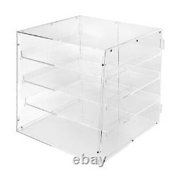 3-Tier Commercial Pastry Display Case, Countertop Bakery Display Case, Clear Box