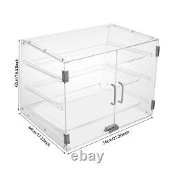 3 Tiers Clear Pastry Display Canbinet&Commercial Bakery Acrylic Display Case New
