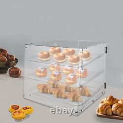 3 Tiers Clear Pastry Display Canbinet&Commercial Bakery Acrylic Display Case New