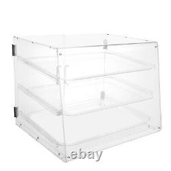 3 Tiers Clear Pastry Display Canbinet&Commercial Bakery Acrylic Display Case New