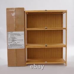3 Tiers Display Cabinet Toys Display Shelf Case Large Capacity Storage Cabinet