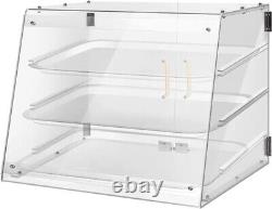 3 Tray Commercial Countertop Bakery Display Case With Rear Doors 21 x 17 Defect