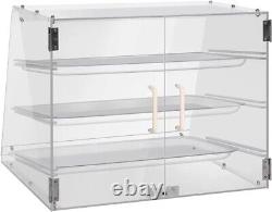 3 Tray Commercial Countertop Bakery Display Case With Rear Doors 21 x 17 Defect