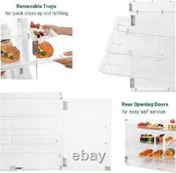 3 Tray Commercial Countertop Bakery Display Case With Rear Doors 21 x 17 Defect