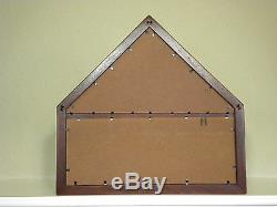 3 X 5 Mahogany Memorabilia & Flag Display Case USA Military Shadow Box Eagle Sct