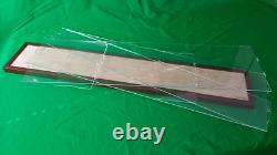 30.5L x 10.8W x 5.6H display case with 3/16 thick acrylic brown wood frame