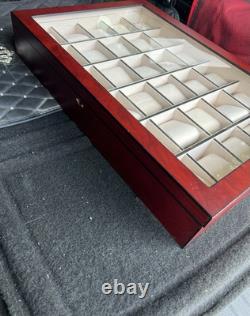 30 Piece Wood Watch Display Wall Hanging Case and Storage Box