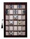 30 Watch Ebony Walnut Wood Display Wall Case Stand Storage Organizer Box Hang