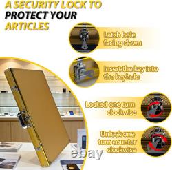 34 X 22 Card Display Case, Black Aluminum Lockable Trading Card Case with Handl