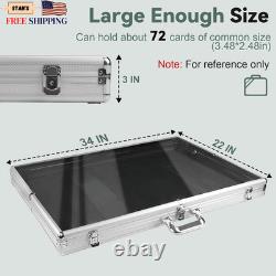 34 in X 22 in Silver Card Show Display Case Large Aluminum Trading Card Display