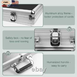 34 in X 22 in Silver Card Show Display Case Large Aluminum Trading Card Display