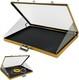 34 x 22 Card Display Case, Black Aluminum Lockable Trading Card Case with Handl