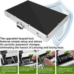 34X22 Aluminum Trading Card Display Case with 2 Password Lock for Exhibition