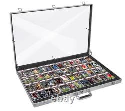 34in 22in Silver Card Trading Show Display Case Aluminum Locking