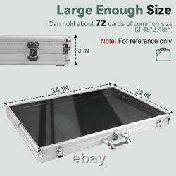 34in22in Silver Card Show Display Case Aluminum, Trading Card Display Case