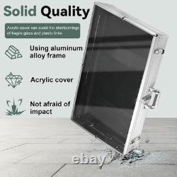 34in22in Silver Card Show Display Case Aluminum, Trading Card Display Case