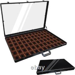 34x22 Card Show Display Case Aluminum, Trading Card Case with Handle, (Black)