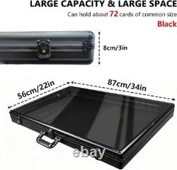 34x22 Card Show Display Case Aluminum, Trading Card Case with Handle, (Black)