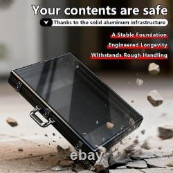 34x22 Card Show Display Case Aluminum, Trading Card Case with Handle, (Black)