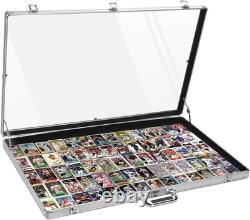34x22 Large Aluminum Display Case with Lock for Cards and Jewelry
