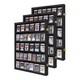 35 Graded Sports Baseball Card Display Case Lockable Wall Mount 3 Pack