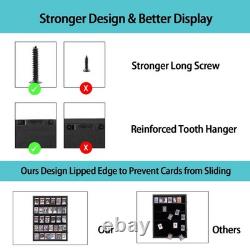 35 Graded Sports Baseball Card Display Case Lockable Wall Mount 3 Pack