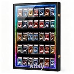 35Graded Card Display Case with LED Lights, Baseball Card Frame 35Graded Card Display Case with LED Lights, Baseball Card Frame