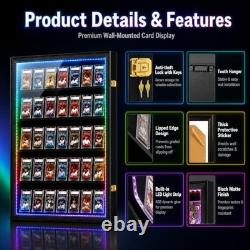 35Graded Card Display Case with LED Lights, Baseball Card Frame