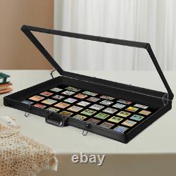 36.6 Lockable Trade Card Display Case Aluminum Acrylic Box for Card/TCG/Jewelry