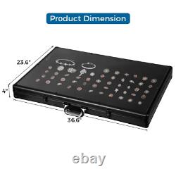 36.6x24 Aluminum Display Case with Keys Lockable Showcase for Trade Card Jewerly