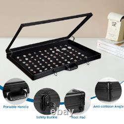 36.6x24 Aluminum Display Case with Keys Lockable Showcase for Trade Card Jewerly