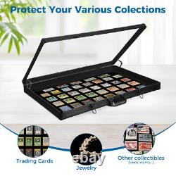 36.6x24 Aluminum Display Case with Keys Lockable Showcase for Trade Card Jewerly