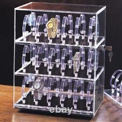 36-Watch Display Case Elegant Storage Box for Collectors & Retailers