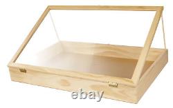 36 inch Portable Natural Pine Wood Countertop Display Case 24W x 36L x 4D