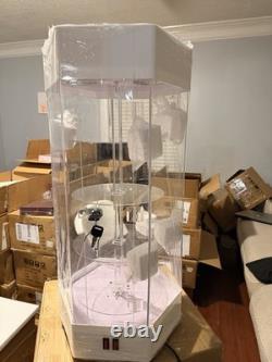 360° Electric Rotating Clear Display Case with Built In LED 27.5in X 13.5in