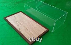 36Lx24Wx10H Acrylic Display Case Box Table Top Kit Walnut Frame for Lego Toys