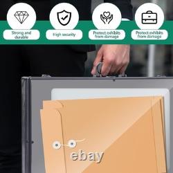 36X24 Acrylic Clear Top Display Locking Travel Case Trading Coin/Card/Jewelry