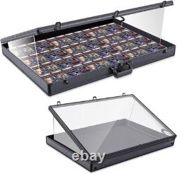 36X24 Acrylic Clear Top Display Locking Travel Case Trading Coin/Card/Jewelry