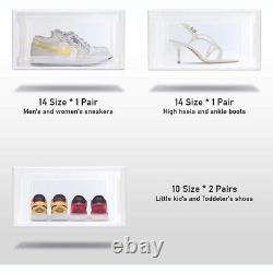 3x 6x 9x Magnetic Drop Side Shoe Box Storage Containers Sneaker Display Cases