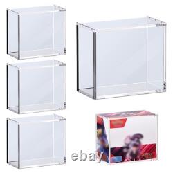 4 PCS PKMN Acrylic Case, 5MM Acrylic Display Case, Clear Ultra Boxes for Disp