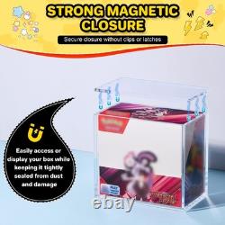 4 PCS PKMN Acrylic Case, 5MM Acrylic Display Case, Clear Ultra Boxes for Disp